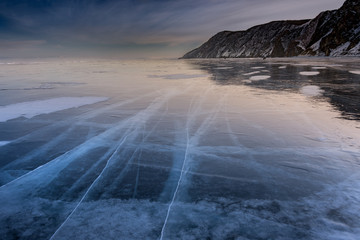 Wondeful ice of Baikal lake