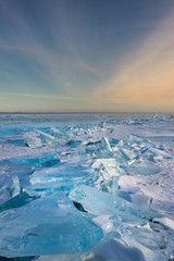 Wonderful ice of Baikal lake