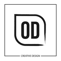 Initial OD Letter Logo Template Design