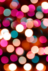 Christmas tree lights, defocused mosaic