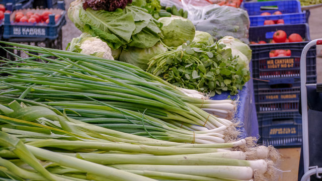 Large Leeks on Turkish Market