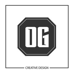 Initial OG Letter Logo Template Design