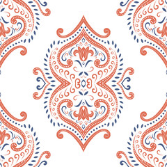 Floral seamless pattern. Vintage vector, paisley elements. Traditional,Turkish, Indian motifs. Great for fabric and textile, wallpaper, packaging or any desired idea.