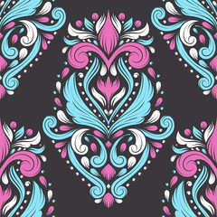Floral seamless pattern. Vintage vector, paisley elements. Traditional,Turkish, Indian motifs. Great for fabric and textile, wallpaper, packaging or any desired idea.