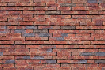 New Red Brick wall for background or texture. Red brick wall texture background
