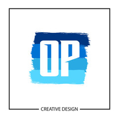 Initial OP Letter Logo Template Design