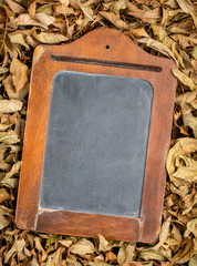 blank, vintage slate blackboard