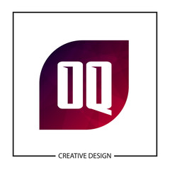 Initial OQ Letter Logo Template Design