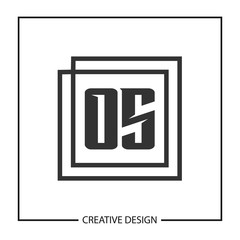 Initial OS Letter Logo Template Design