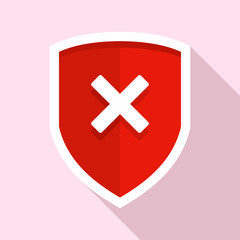 Obraz premium No digital secured icon. Flat illustration of no digital secured vector icon for web design