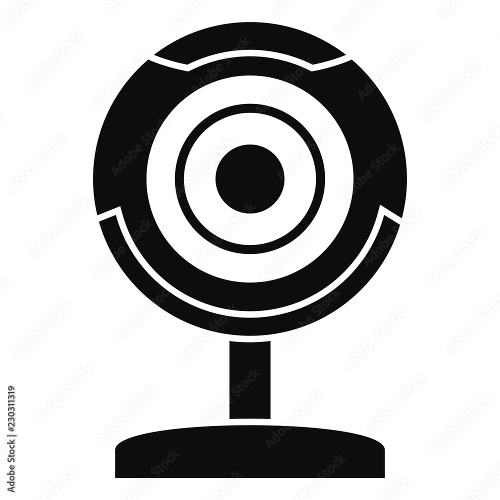 Poster web camera icon. simple illustration of web camera vector icon for web design isolated on white back