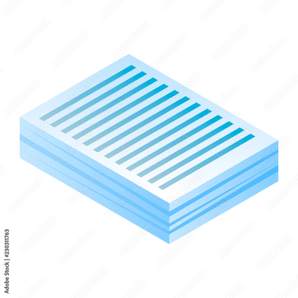 Poster stack paper icon. isometric of stack paper vector icon for web design isolated on white background