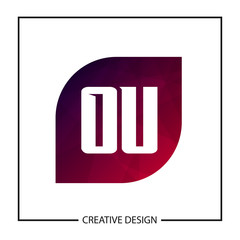 Initial OU Letter Logo Template Design