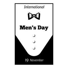 International men day bow tie icon. Simple illustration of international men day bow tie vector icon for web design isolated on white background