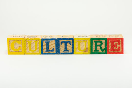 CULTURE in Alphabet Block Letters