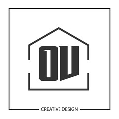Initial OV Letter Logo Template Design