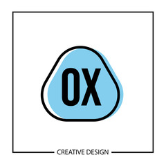 Initial OX Letter Logo Template Design