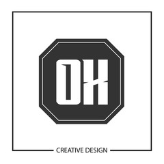 Initial OX Letter Logo Template Design