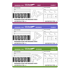 airline ticket passenger name aero-plane coupon bar-code coupon tickets paper document aircraft 