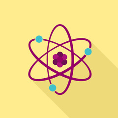 Atom icon. Flat illustration of atom vector icon for web design