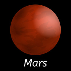 Mars planet icon. Realistic illustration of mars planet vector icon for web design