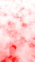 Background of abstract white color smoke isolated on red color background. The wall of white fog. 3D illustration