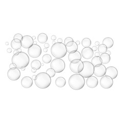 Foam bubbles icon. Realistic illustration of foam bubbles vector icon for web design