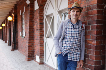 Man in straw hat