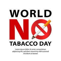 World no tobacco day concept background. Realistic illustration of world no tobacco day vector concept background for web design