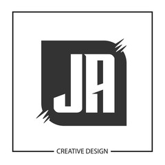 Initial JA Letter Logo Template Design