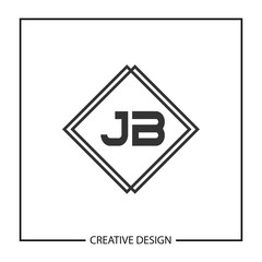Initial JB Letter Logo Template Design