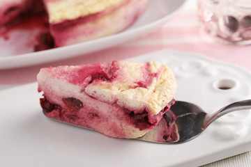 Cheesecake with cherry