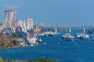 Fototapeta premium terminal at russian cargo port Rostov