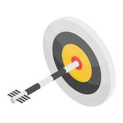Arch target icon. Isometric of arch target vector icon for web design isolated on white background