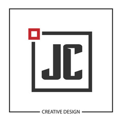 Initial JC Letter Logo Template Design