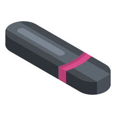 Closed usb flash icon. Isometric of closed usb flash vector icon for web design isolated on white background