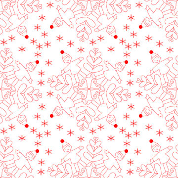 allegro pattern natalizio rosso e bianco