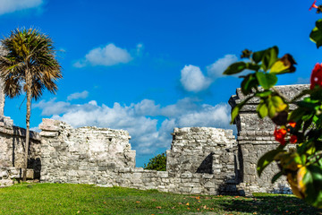 ruins of ancient fortress tulum mexico