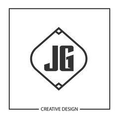 Initial JG Letter Logo Template Design