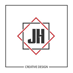 Initial JH Letter Logo Template Design