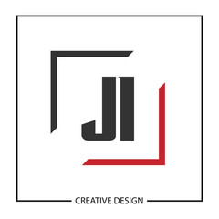 Initial JI Letter Logo Template Design