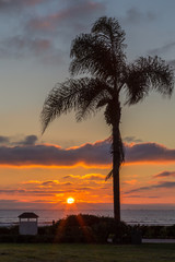 Sunset at Coronado beach in California