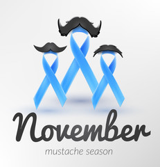 Prostate cancer awareness  blue ribbon month november 