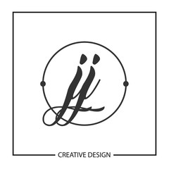 Initial JJ Letter Logo Template Design
