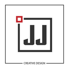 Initial JJ Letter Logo Template Design