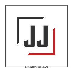 Initial JJ Letter Logo Template Design