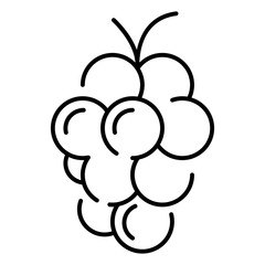 Farm fresh grape icon. Outline farm fresh grape vector icon for web design isolated on white background