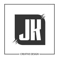 Initial JK Letter Logo Template Design