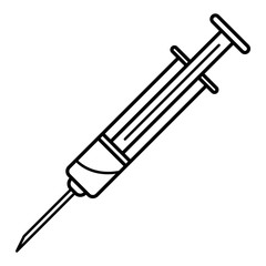 Fototapeta premium Laboratory syringe icon. Outline laboratory syringe vector icon for web design isolated on white background