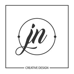 Obraz premium Initial JN Letter Logo Template Design